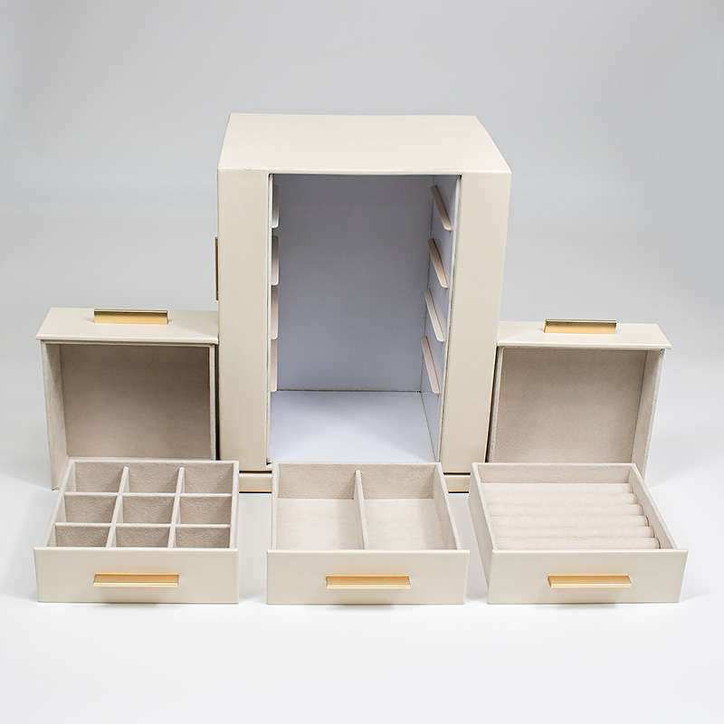 Luxury Rotating PU Leather Jewelry Box