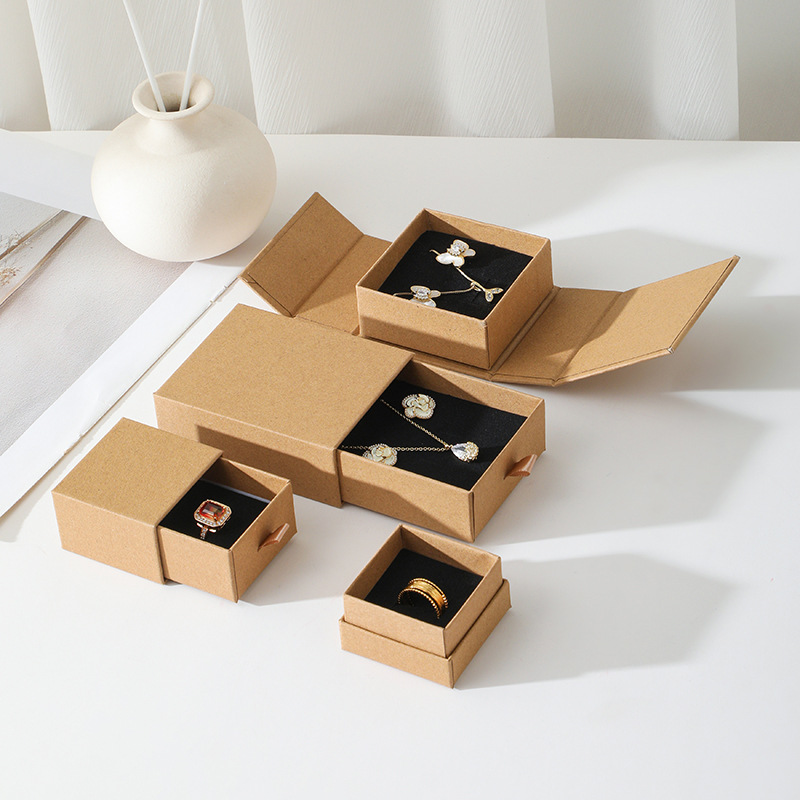 Kraft Paper Jewelry Box & Bag Set