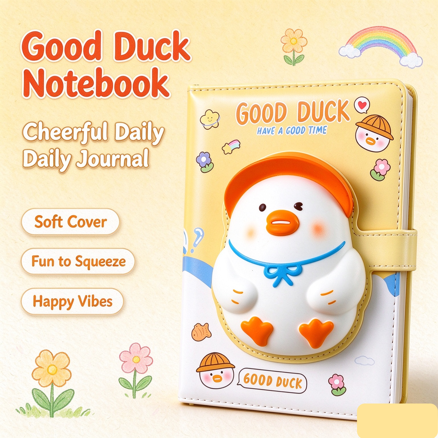 Cute 3D Squish Stress Relief Notebook